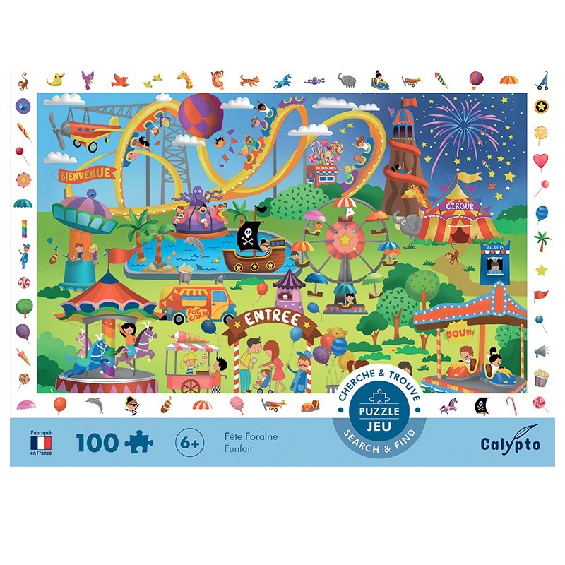 Puzzle 100 de piese - Funfair | Calypto - 1 | YEO