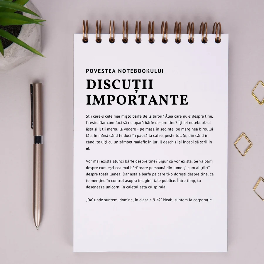 Carnet - Discutii importante | WonderStore