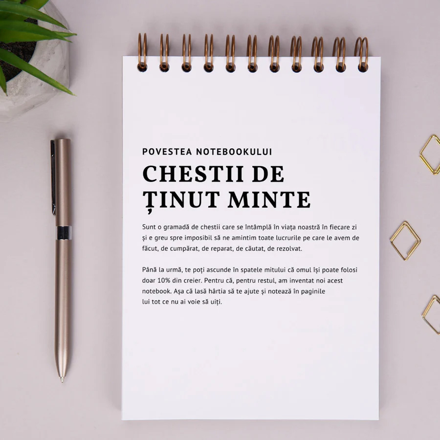 Carnet - Chestii de tinut minte | WonderStore