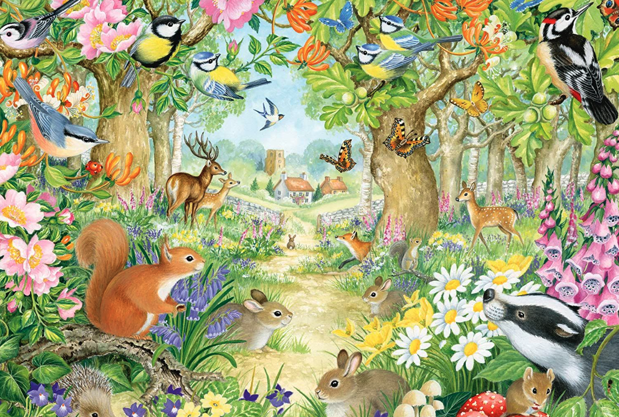 Puzzle 100 piese - Animals in the Forest | Schmidt