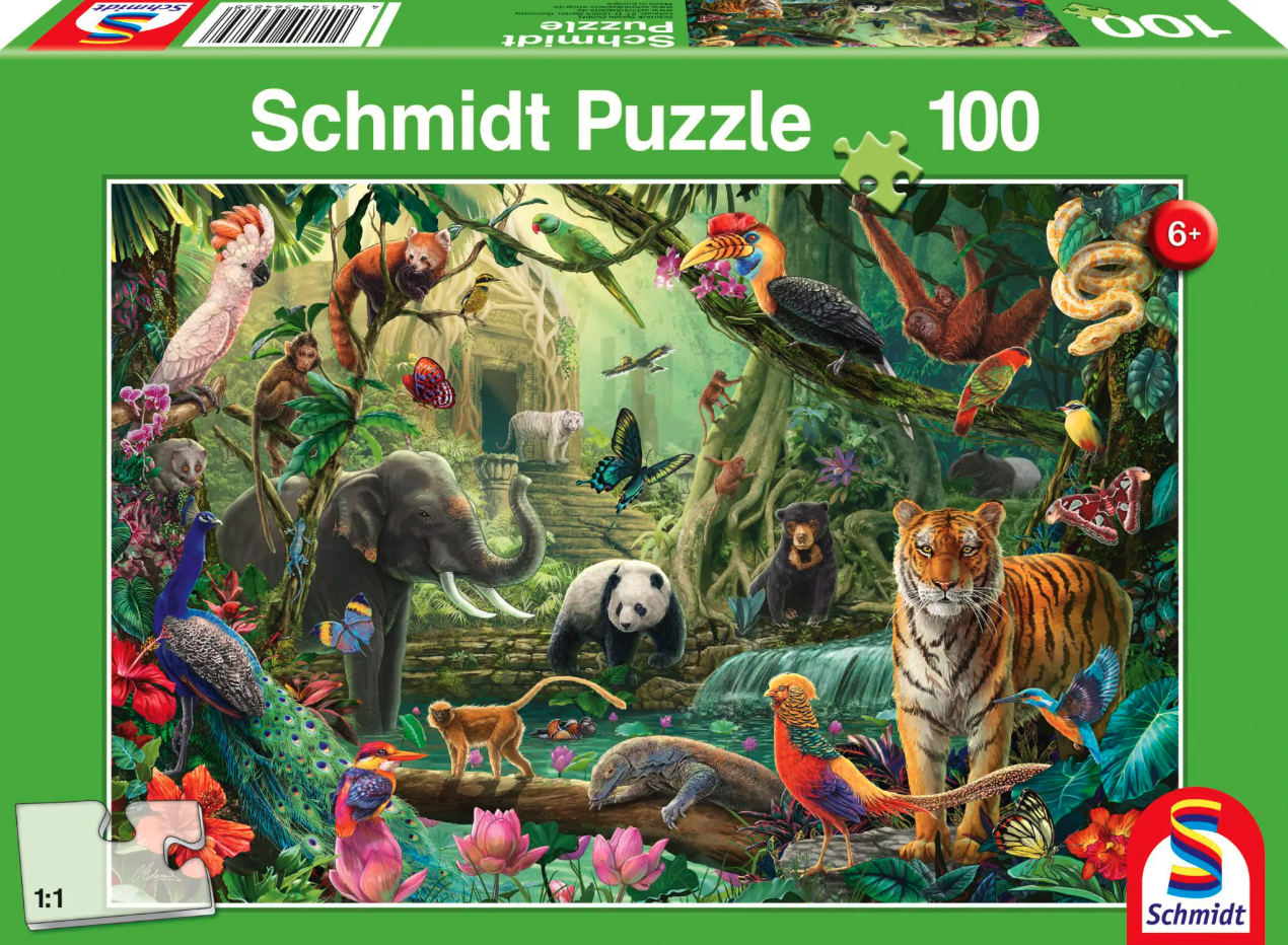 Puzzle 100 piese - Jungla colorata | Schmidt - 1 | YEO