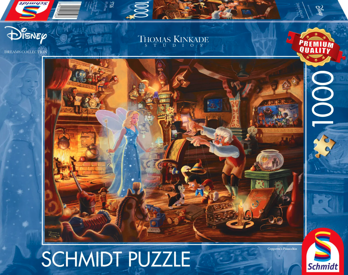 Puzzle 1000 piese - Thomas Kinkade: Pinocchio | Schmidt - 1