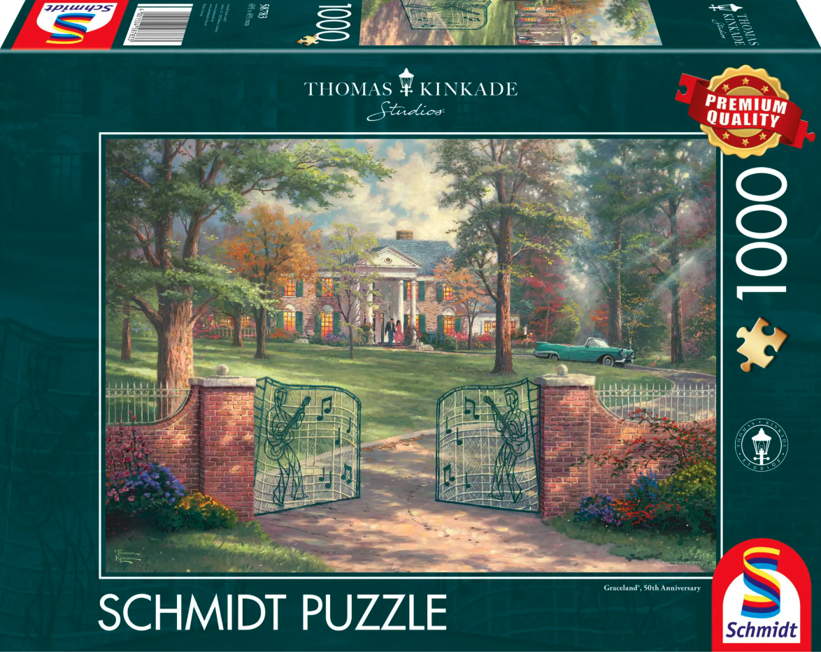 Puzzle 1000 piese - Thomas Kinkade - 50 de ani de Graceland | Schmidt - 1