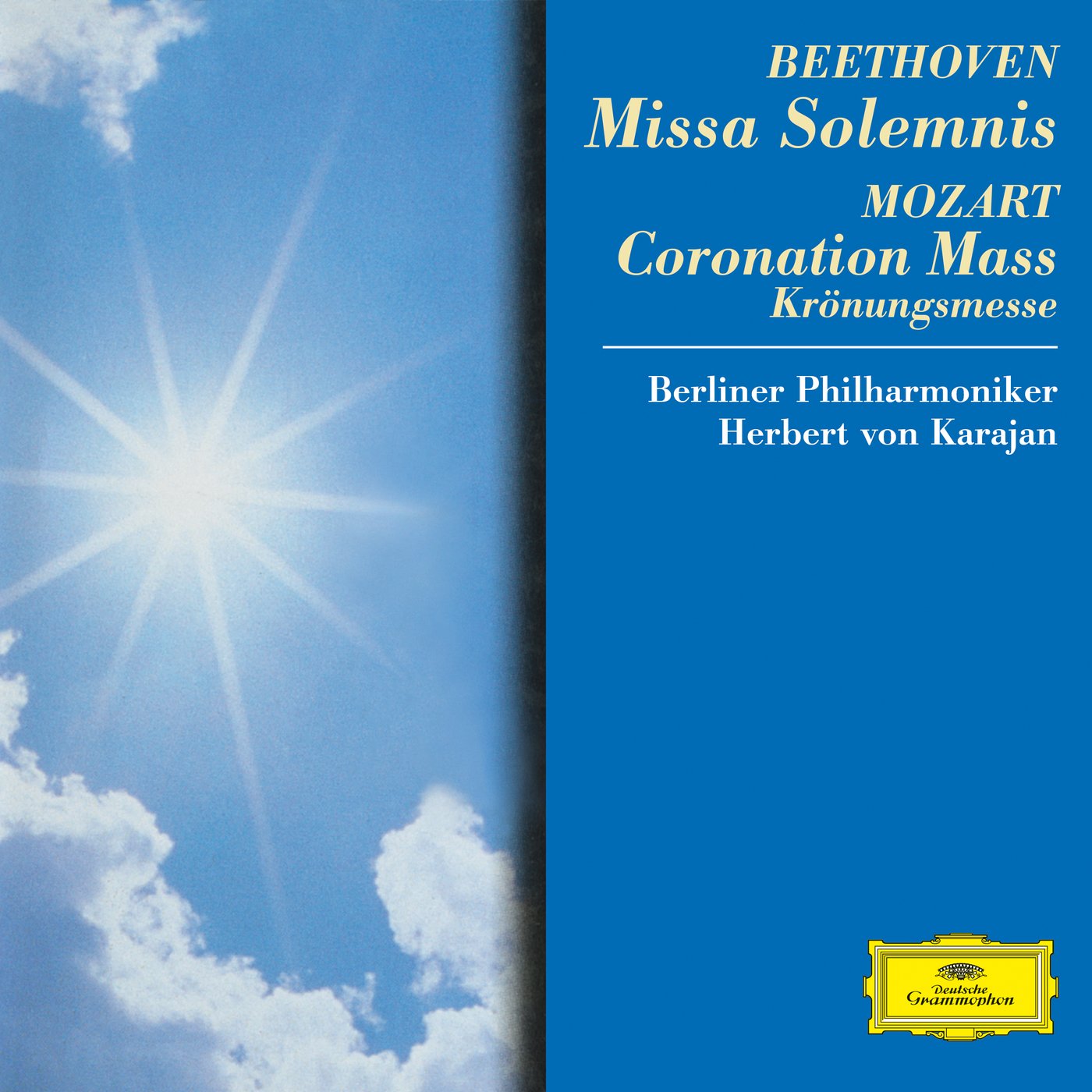 Beethoven: Missa Solemnis. Mozart: Coronation Mass | Herbert von Karajan, Berlin Philharmonic Orchestra, Ludwig Van Beethoven / Wolfgang Amadeus Mozart image