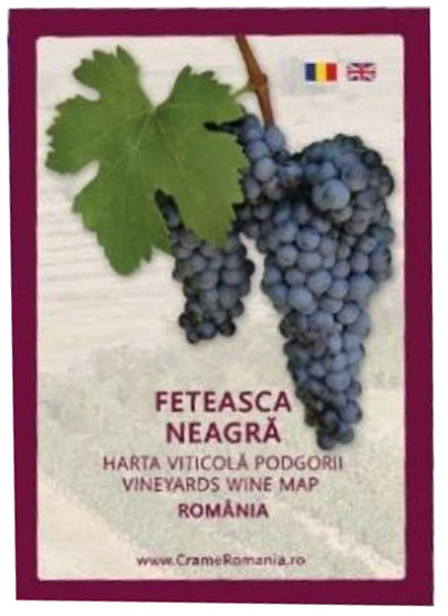 Harta viticola Pocket – Romania, Feteasca Neagra | atlase