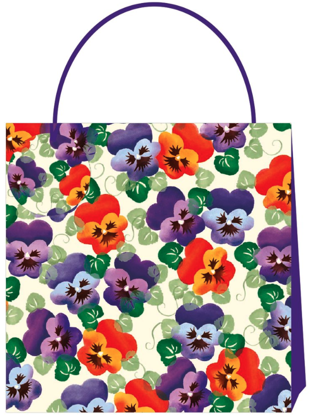 Punga pentru cadou mare - Emma Bridgewater Purple Pansy | Swan Mill Paper