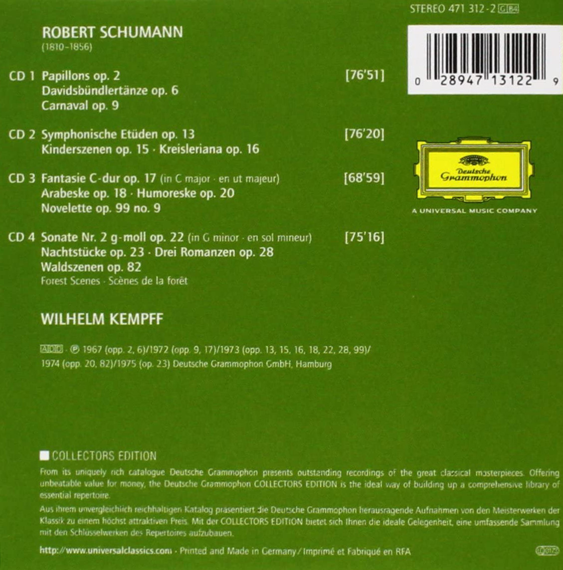 Schumann: Piano Works | Wilhelm Kempff