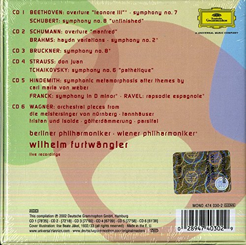 Wilhelm Furtwangler - Live Recordings 1944-1953 (6 CD Boxset) | Wilhelm Furtwangler, Vienna Philharmonic