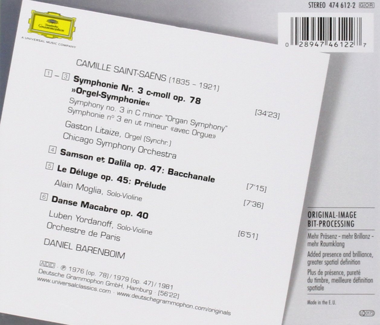 Symphony No. 3 \'Organ Symphony\' | Daniel Barenboim, Chicago Symphony Orchestra, Orchestre de Paris