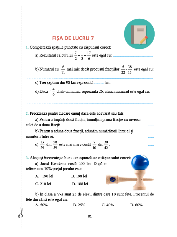 Matematica. „Vrei sa stii mai mult?” Exercitii si probleme pentru clasa a V-a, semestrul I | Lenuța Andrei, Ani Drăghici, Mădălina Călinescu, Maria Popa - 3 | YEO