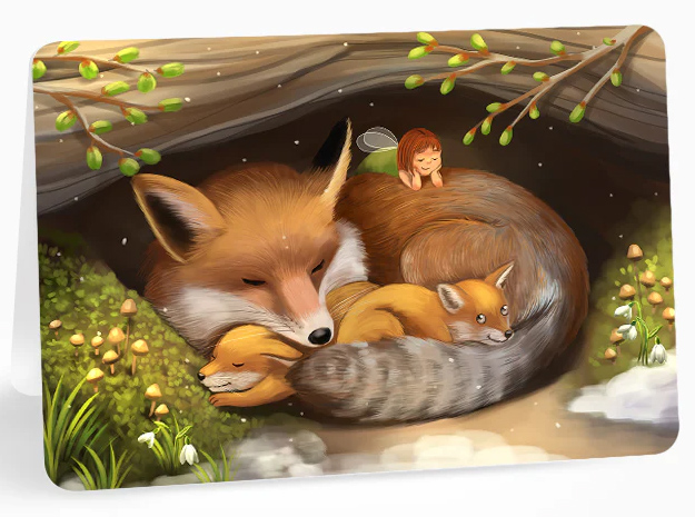 Felicitare - Fox cubs | Anda Ansheen