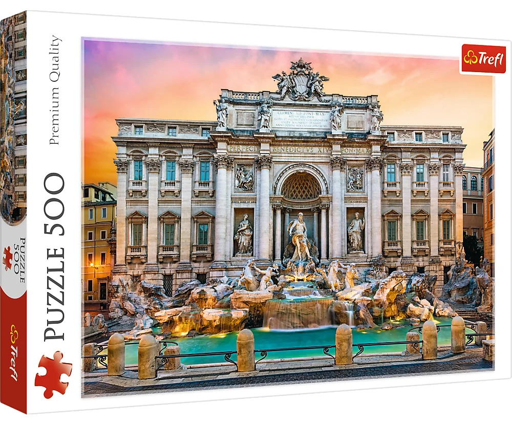 Puzzle 500 piese - Fontanna Di Trevi Rome | Trefl - 2 | YEO