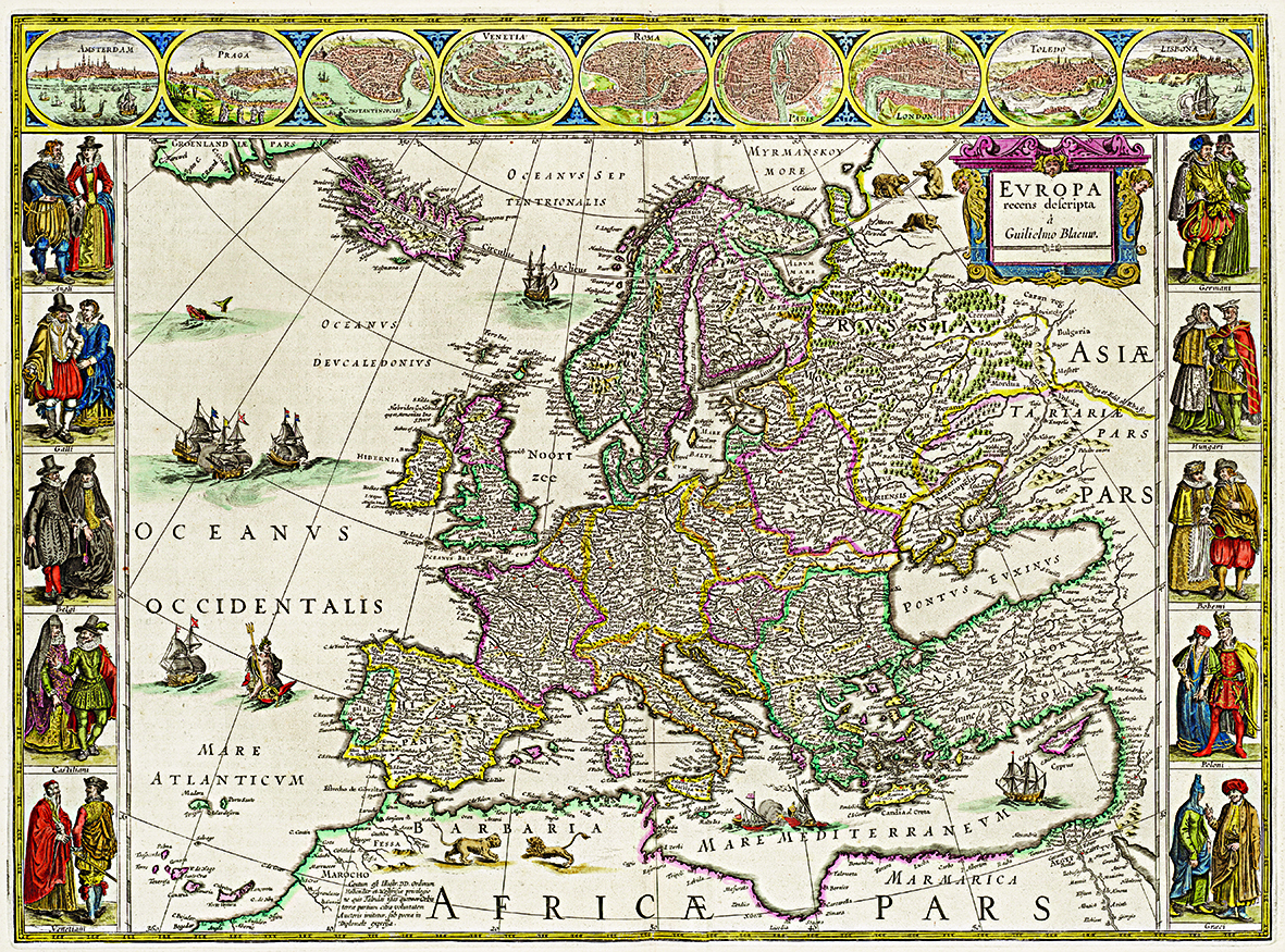 Harta Europa 1630 | carturesti.ro imagine 2022