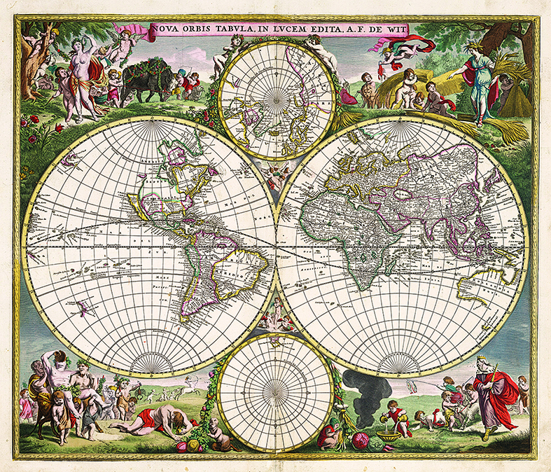 Harta Lumea 1682 | carturesti.ro poza noua