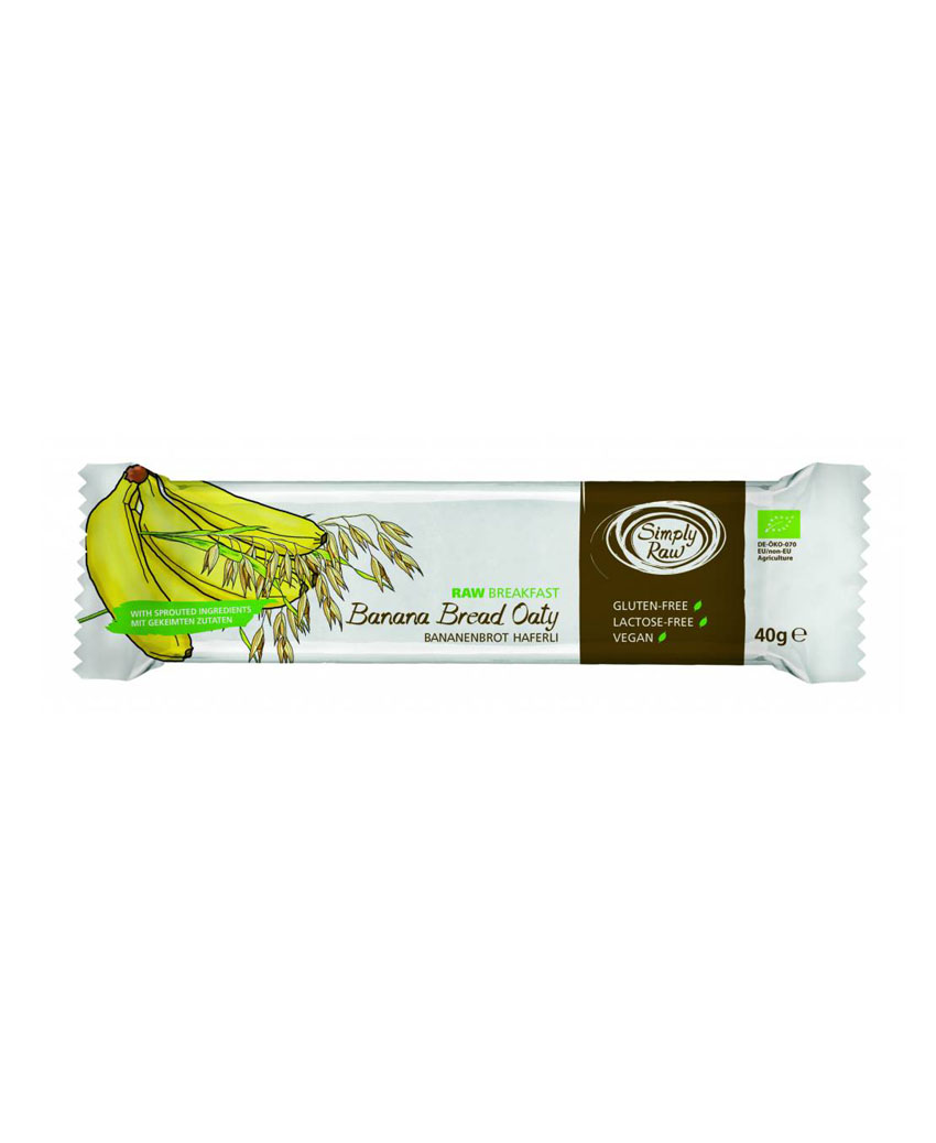 Baton Bio - Raw Ba Breakfast Cu Banane Si Ovaz 40 g | Merlo\'s Best