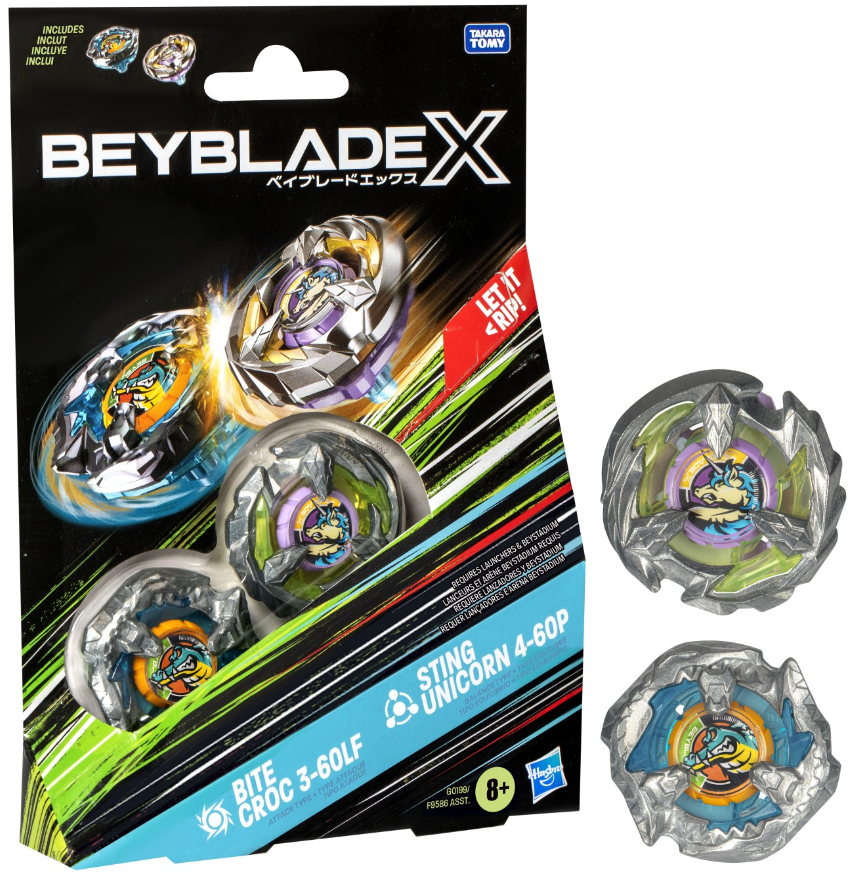 Jucarie - Beyblade X - Duo Bite Croc 3-60lf & Sting Unicorn 4-60p | Hasbro - 1 | YEO