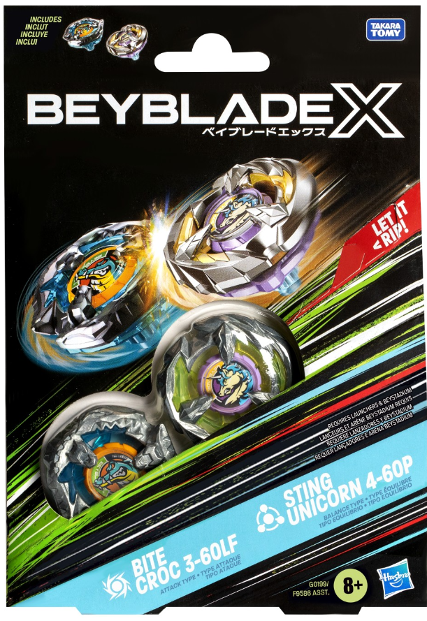 Jucarie - Beyblade X - Duo Bite Croc 3-60lf & Sting Unicorn 4-60p | Hasbro - 2 | YEO