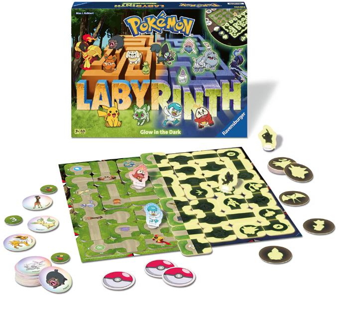 Joc de societate - Labyrinth Pokemon - Glow in the dark | Ravensburger