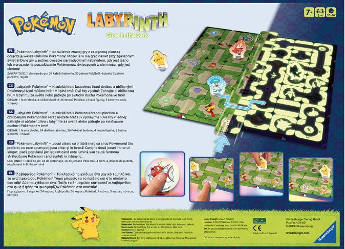 Joc de societate - Labyrinth Pokemon - Glow in the dark | Ravensburger - 1 | YEO