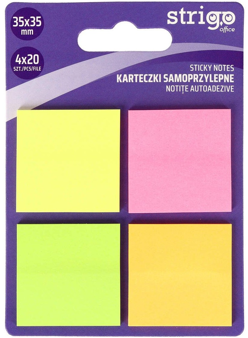 Sticky Notes Strigo - patrate, multicolor | Strigo - 3 | YEO