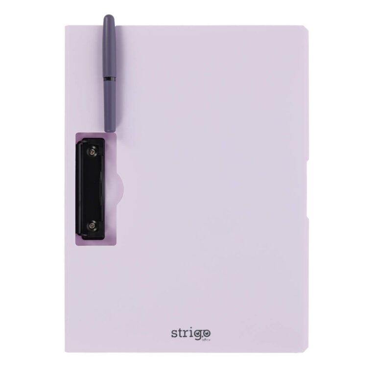 Clipboard Strigo A4, cu suport pentru pix - Mov | Strigo - 1 | YEO