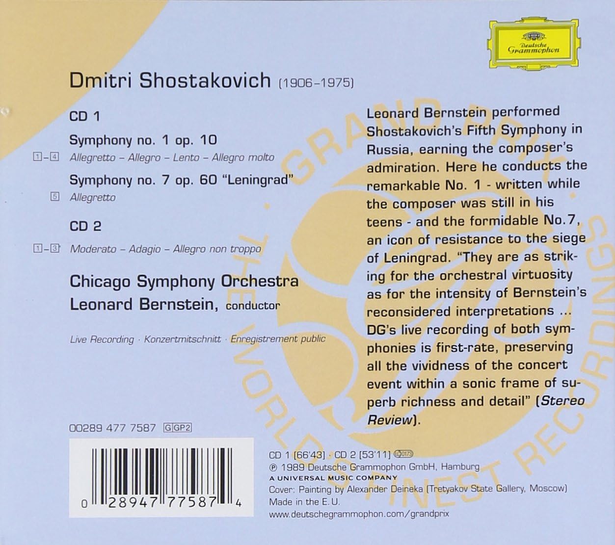 Dmitri Shostakovich: Symphony No. 1, Symphony No. 7 