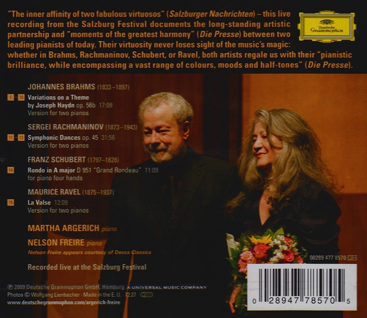 Salzburg | Martha Argerich, Nelson Freire, Johannes Brahms