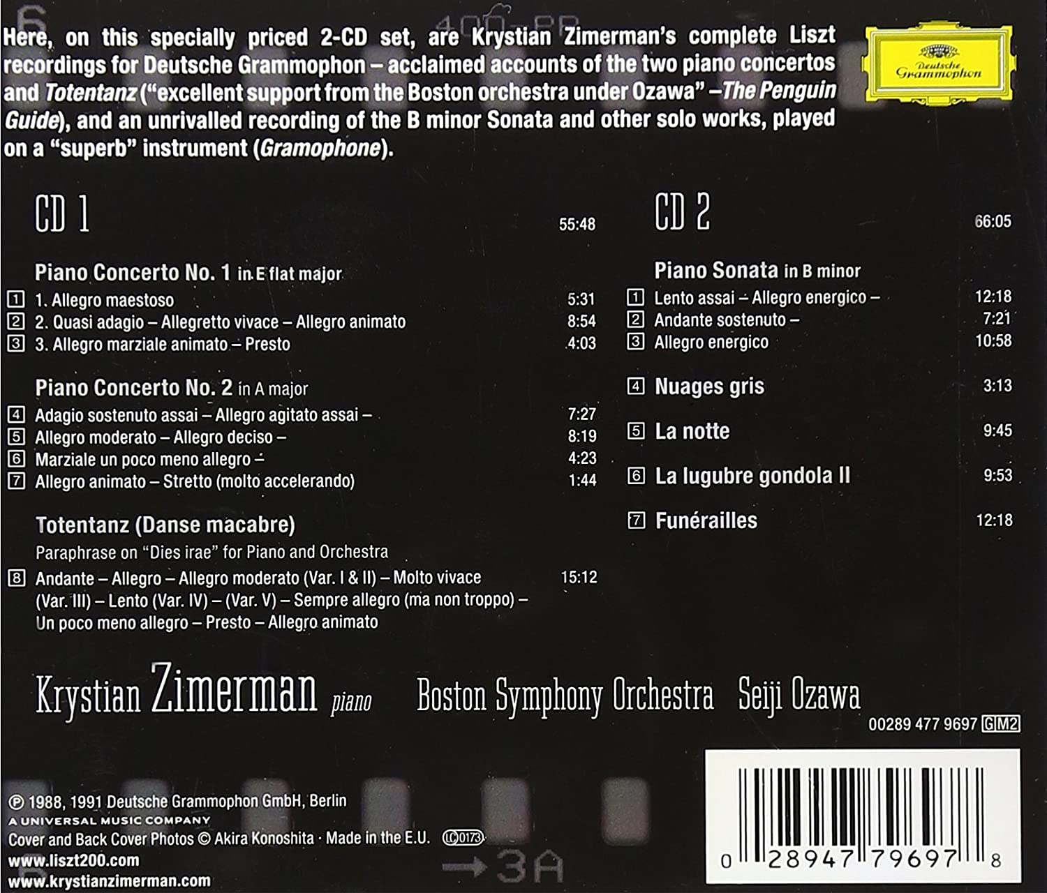 Zimerman: The Liszt Recordings | Krystian Zimerman, Boston Symphony Orchestra, Seiji Ozawa image1