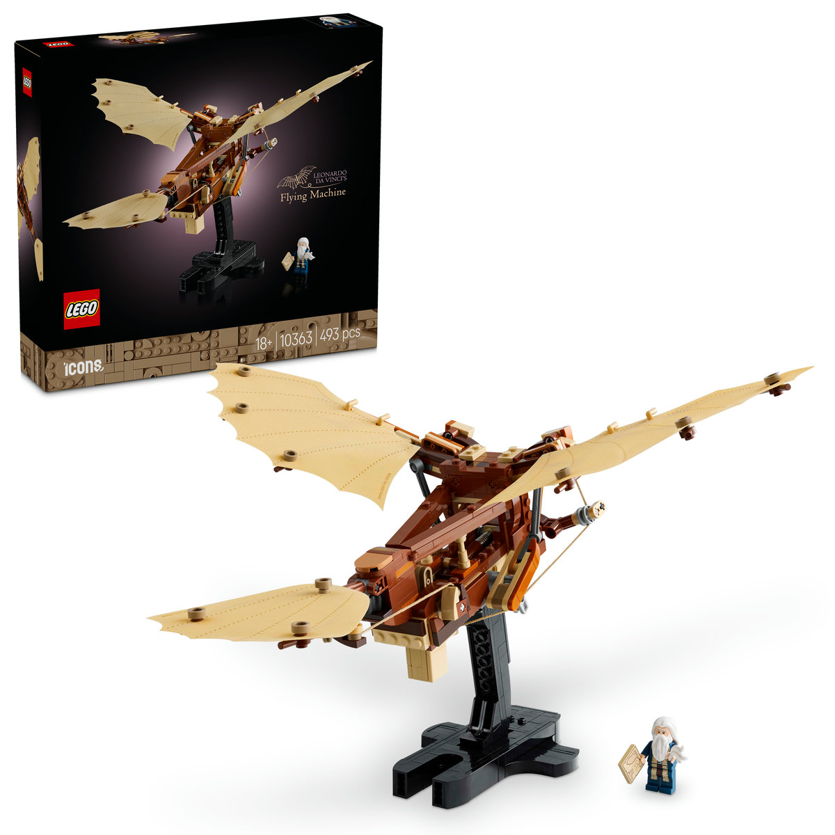 LEGO Icons - Masina zburatoare a lui Leonardo da Vinci (10363) | LEGO