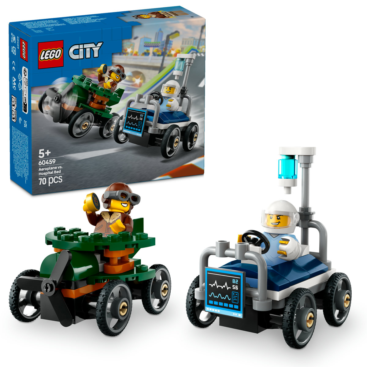 LEGO City - Pachet de curse Avion vs. Pat de spital (60459) | LEGO - imagine 5