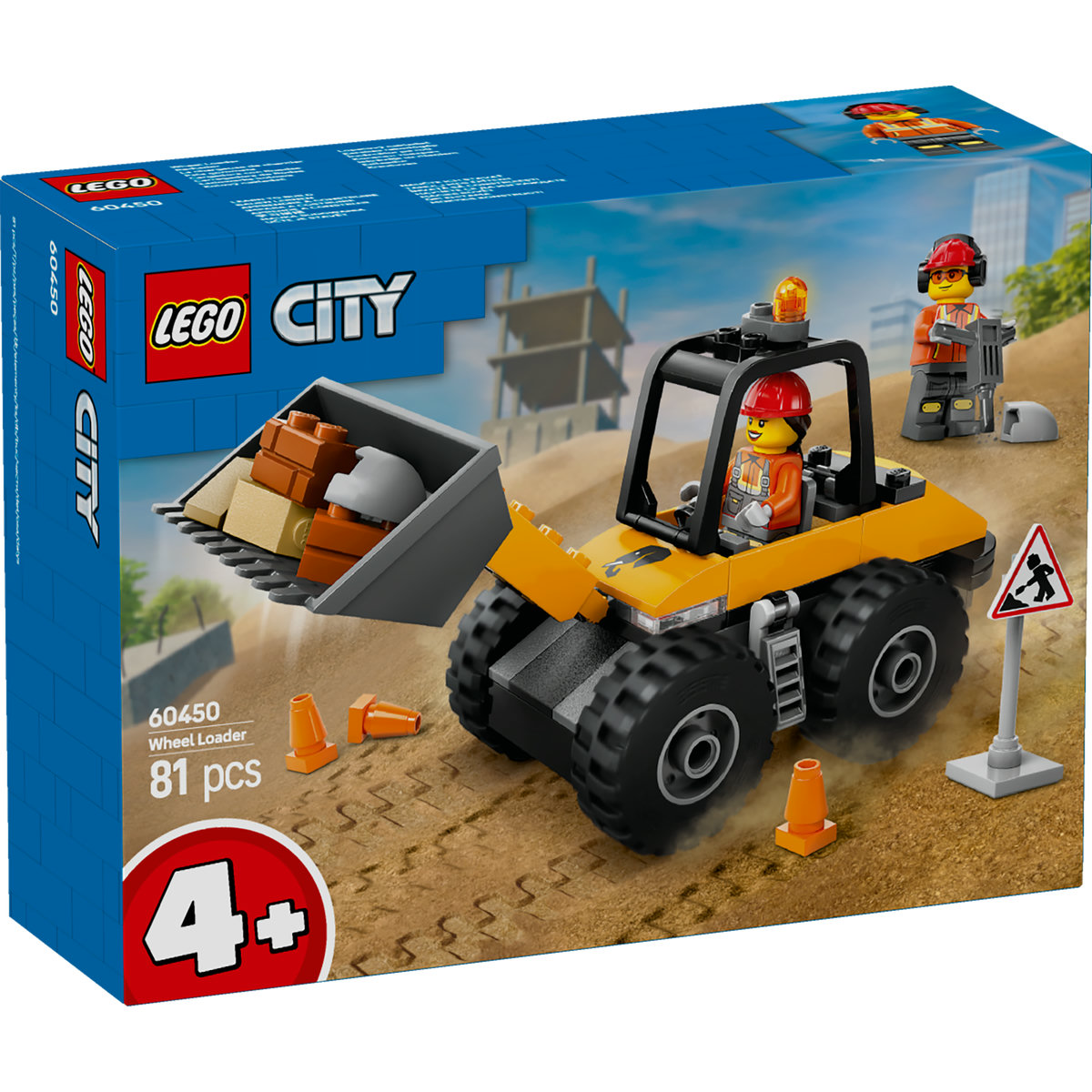 LEGO City - Incarcator pe roti galben pentru constructii (60450) | LEGO - 4 | YEO