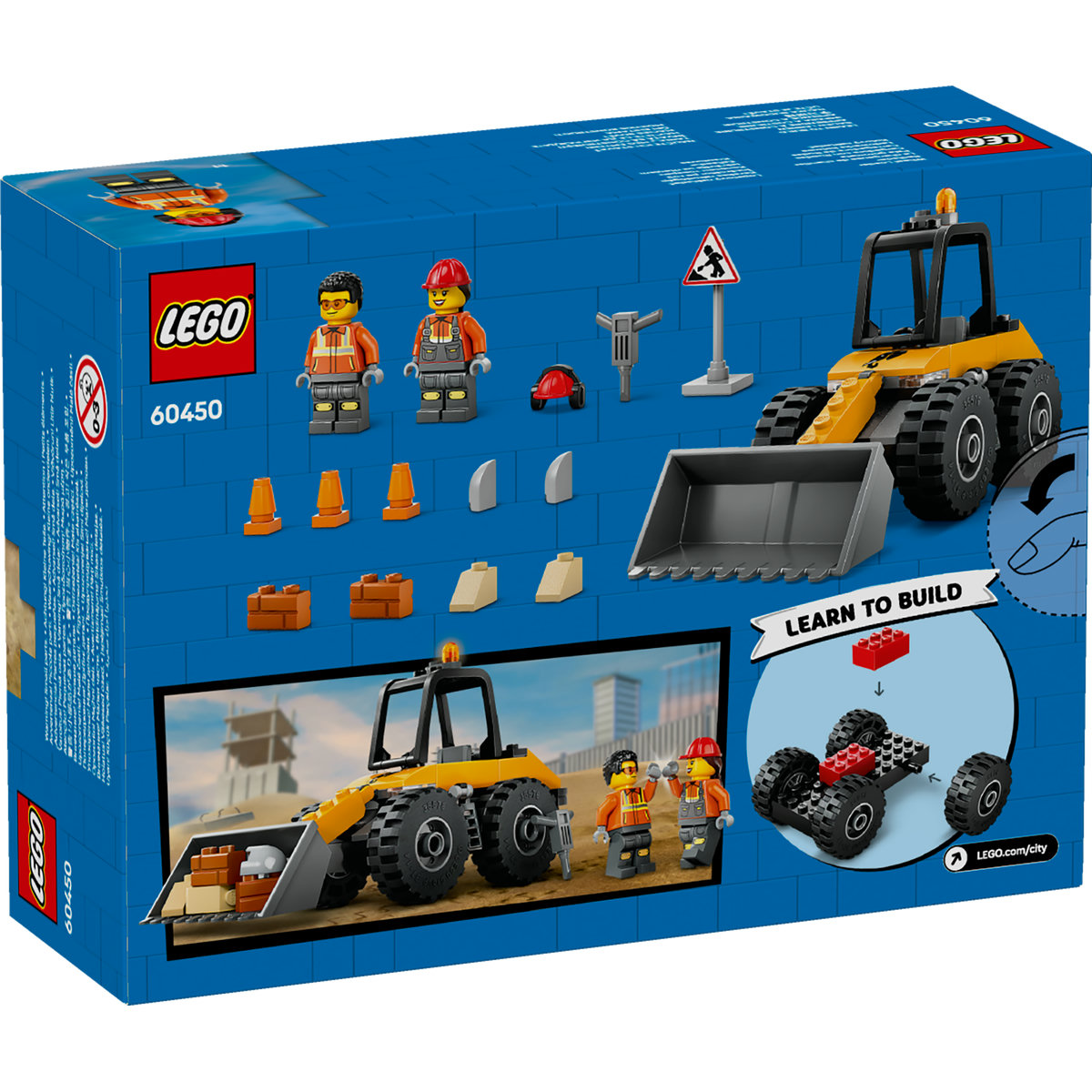 LEGO City - Incarcator pe roti galben pentru constructii (60450) | LEGO