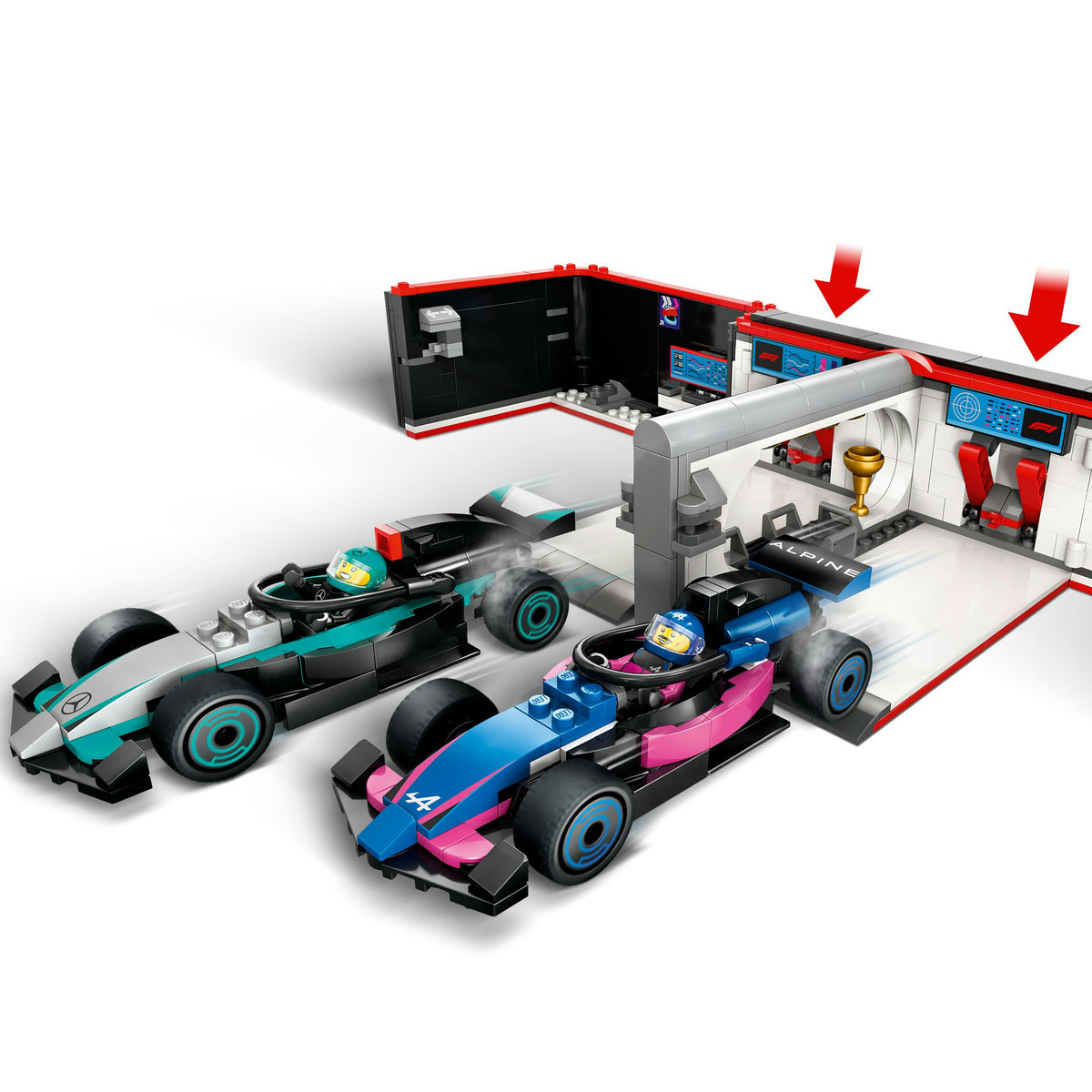 LEGO City - Garaj F1 si masini Mercedes-AMG si Alpine (60444) | LEGO - imagine 3