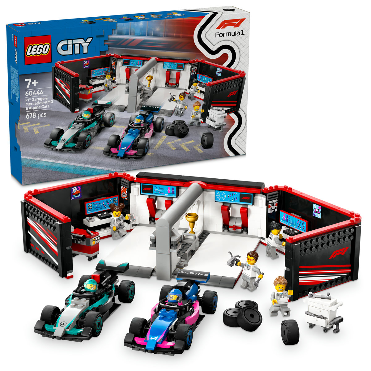 LEGO City - Garaj F1 si masini Mercedes-AMG si Alpine (60444) | LEGO - imagine 5