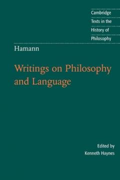 Hamann: Writings On Philosophy And Language