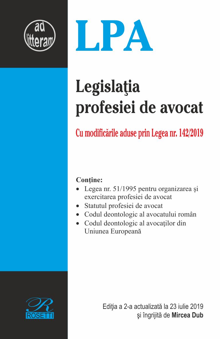 Legislatia profesiei de avocat | Mircea Dub carturesti.ro imagine 2022