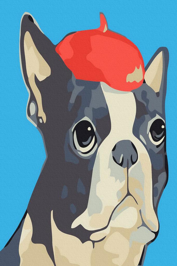 Set pictura pe numere - Catelus artist | Acuarello