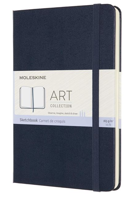 Carnet - Moleskine Art Sketchbook - Medium, Hardcover, Plain - Sapphire Blue | Moleskine - 3 | YEO