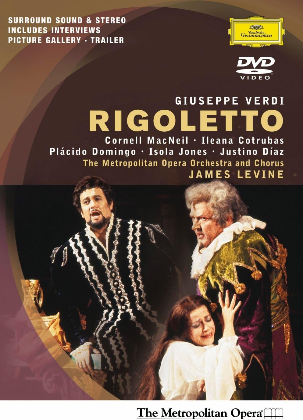 Giuseppe Verdi: Rigoletto (DVD) | Cornell MacNeil, Ileana Cotrubas, Placido Domingo, Isola Jones, Justino Diaz, The Metropolitan Opera Orchestra, James Levine - 1 | YEO