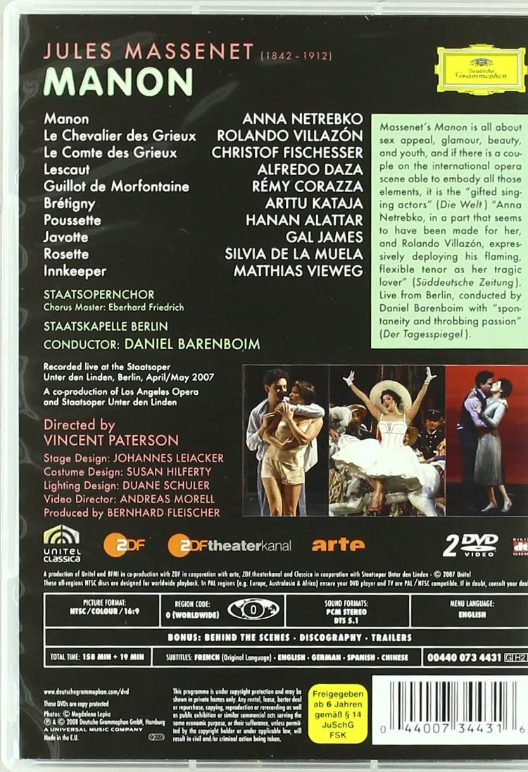 Massenet: Manon (Barenboim, Netrebko, Villazon) | Jules Massenet, Anna Netrebko, Rolando Villazon