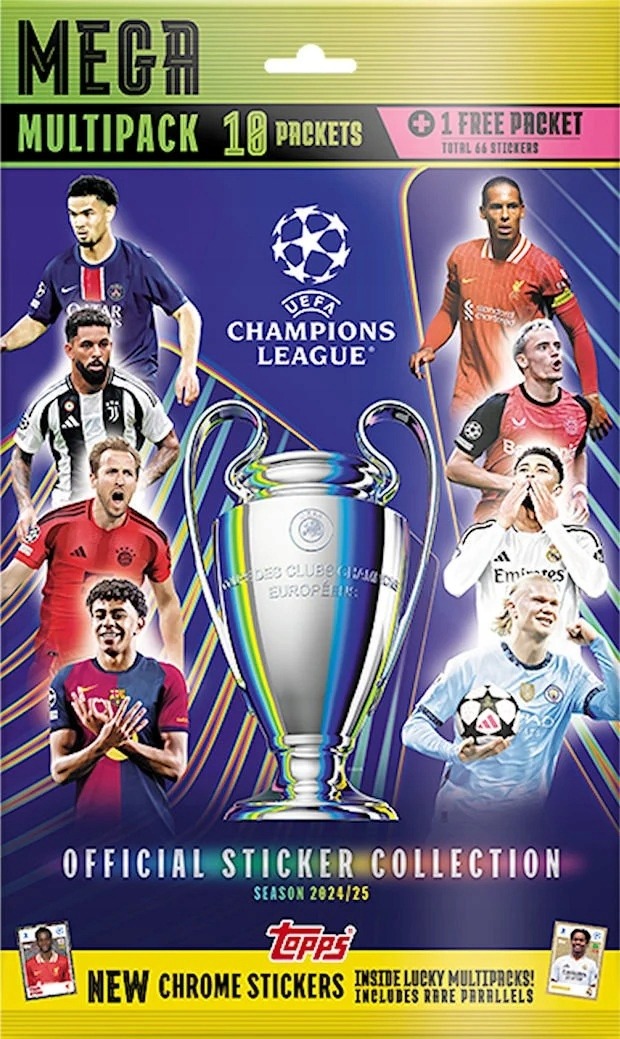 Set 66 stickere - Topps UEFA Champions League Mega Multipack (Season 2024/25) | Topps