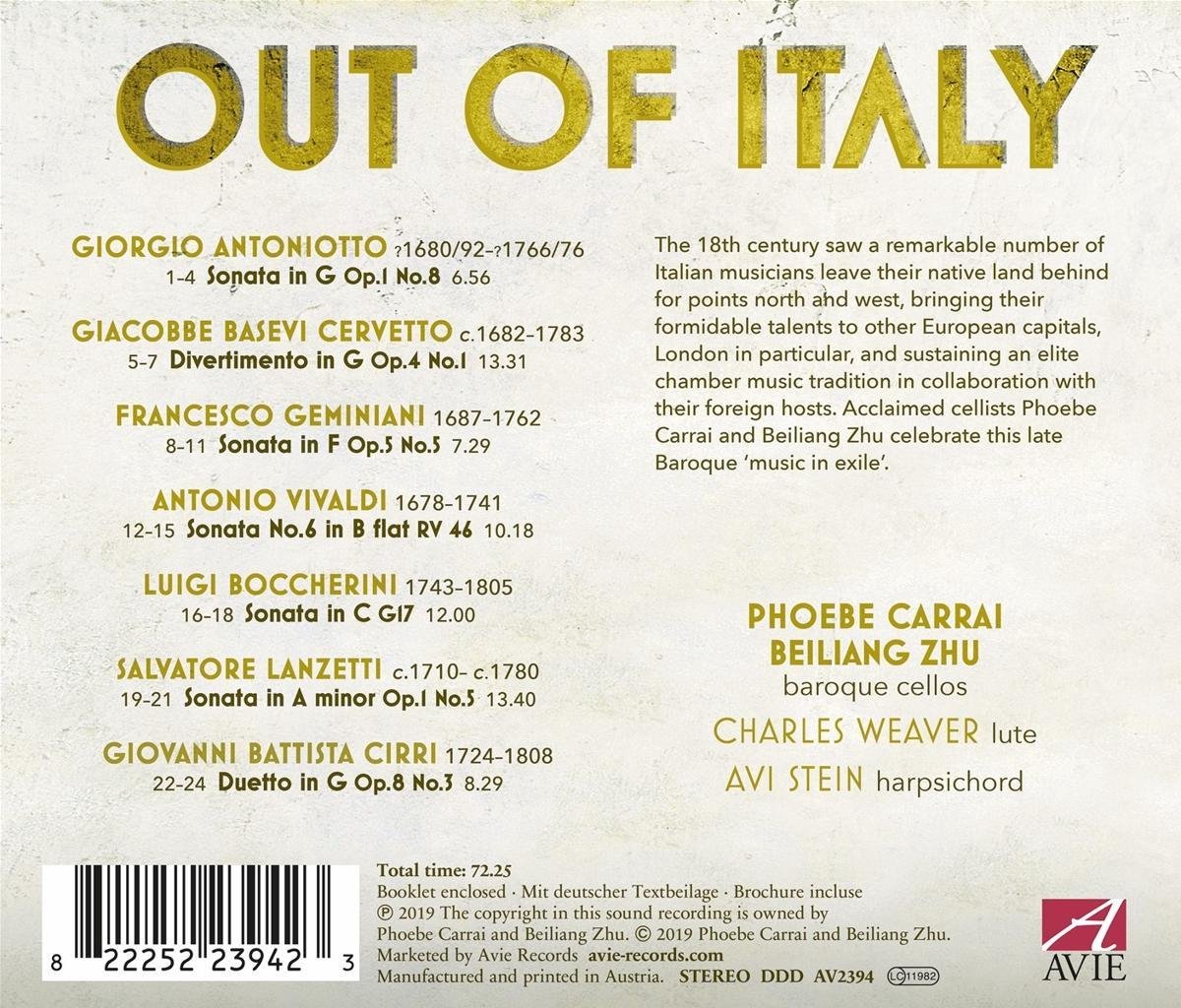 Out of Italy | Phoebe Carrai, Beiliang Zhu, Avi Stein