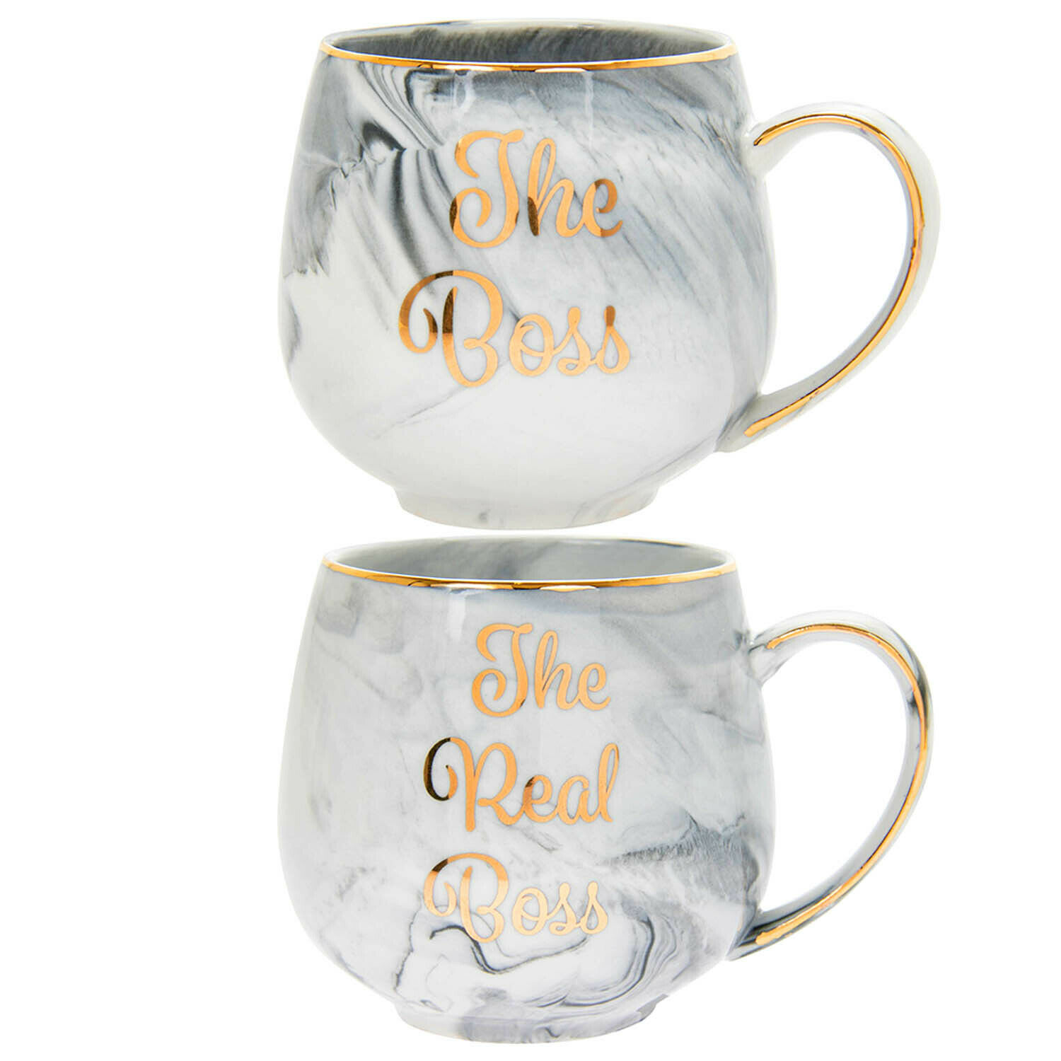 Set 2 cani - Grey Marble - The Boss And The Real Boss