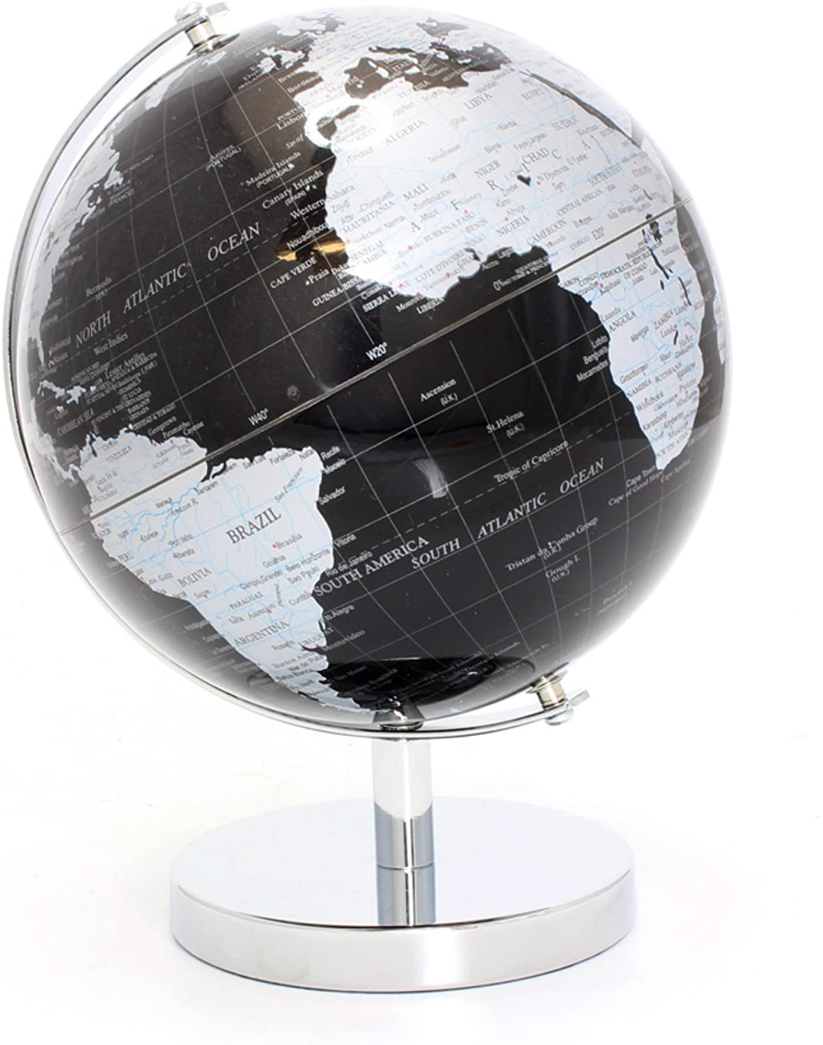 Glob pamantesc - Black and Silver World Globe | Lesser & Pavey