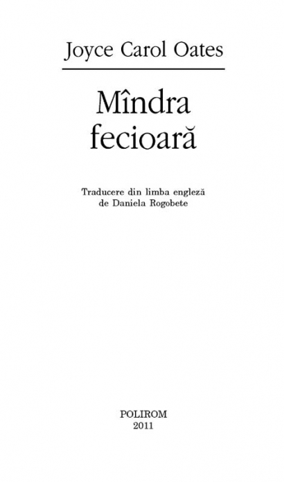 Mandra fecioara | Joyce Carol Oates