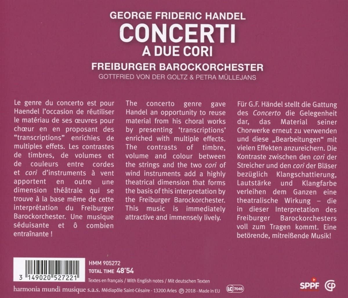 George Frideric Handel: Concerti A Due Cori | Georg Friedrich Handel
