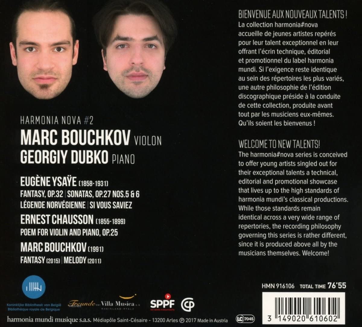 Ysaye: Sonates Nos 5 & 6/Chausson: Poeme | Bouchkov Marc