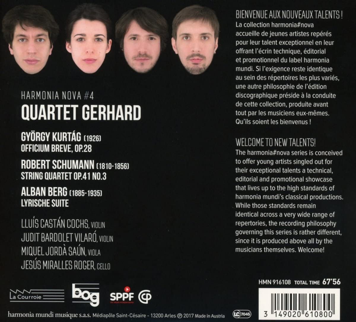 Quartet Gerhard: Schumann/Berg/Kurtág | Quartet Gerhard