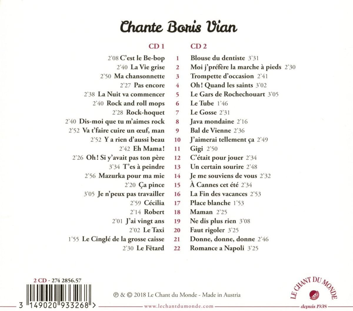 Chante Boris Vian | Henri Salvador