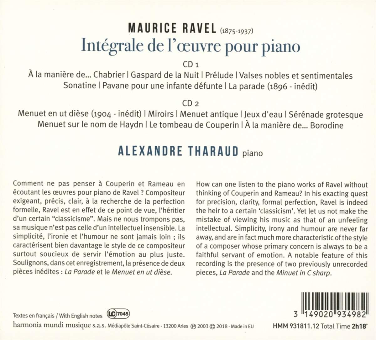 L\'oeuvre Pour Piano | Maurice Ravel